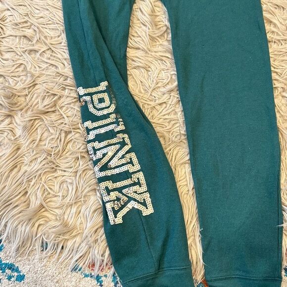 Victorias secret PINK happy holla days sequin thermal one-piece pajamas size med - Picture 6 of 7